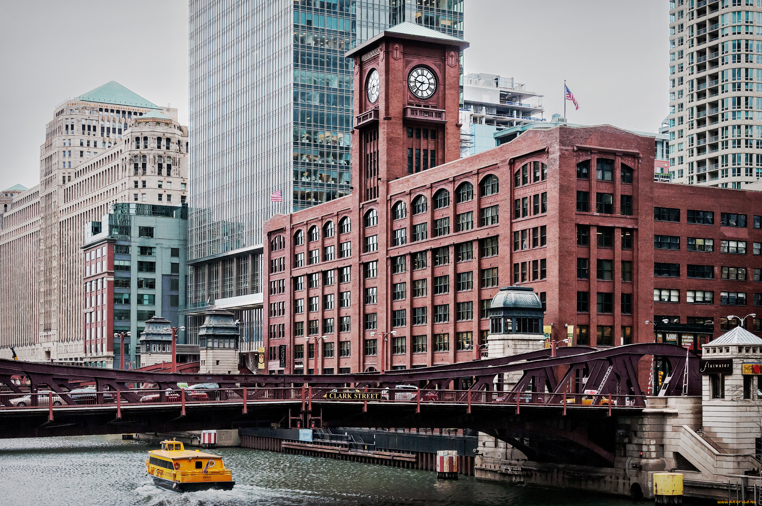 , , , illinois, chicago, usa, monarch, foods, building, river, north, 